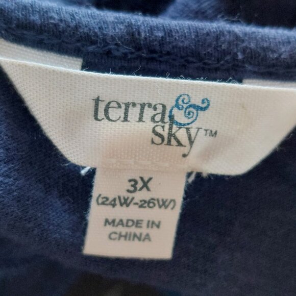 Blue Top Size 3X  22 - 24 Wide - Picture 3 of 3